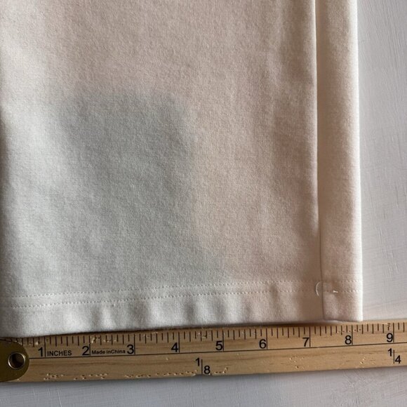 Weekend By Chico’s Pants Size 2 (L 12) Pull On Trousers 30” Minimalist Ivory - Picture 3 of 8